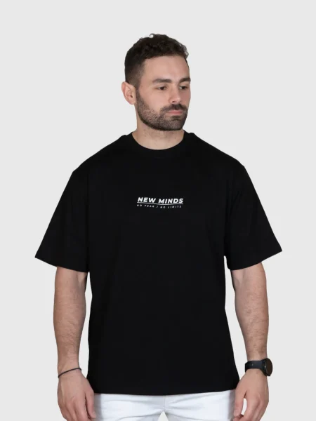 New Minds T-Shirt Μαύρο-front